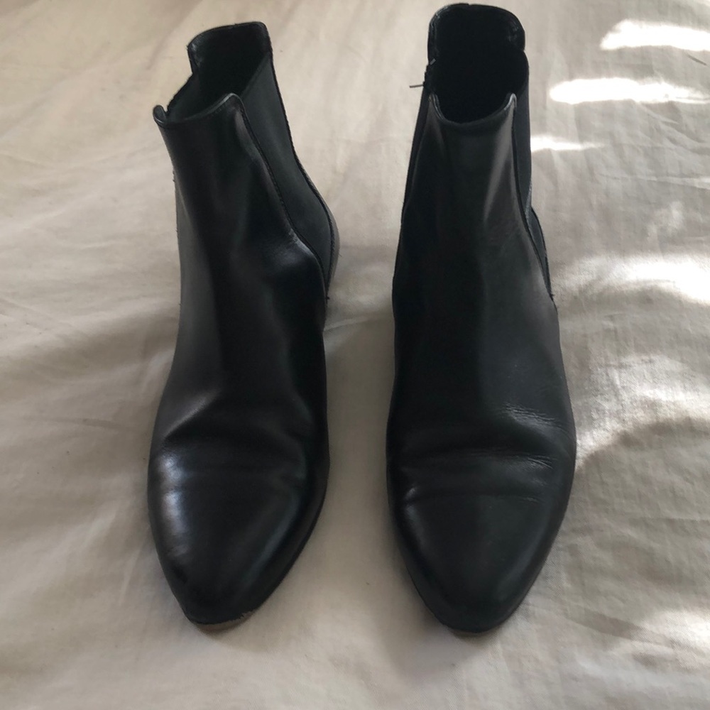 Nice and comfy JCrew black booties. Can be worn all year long!